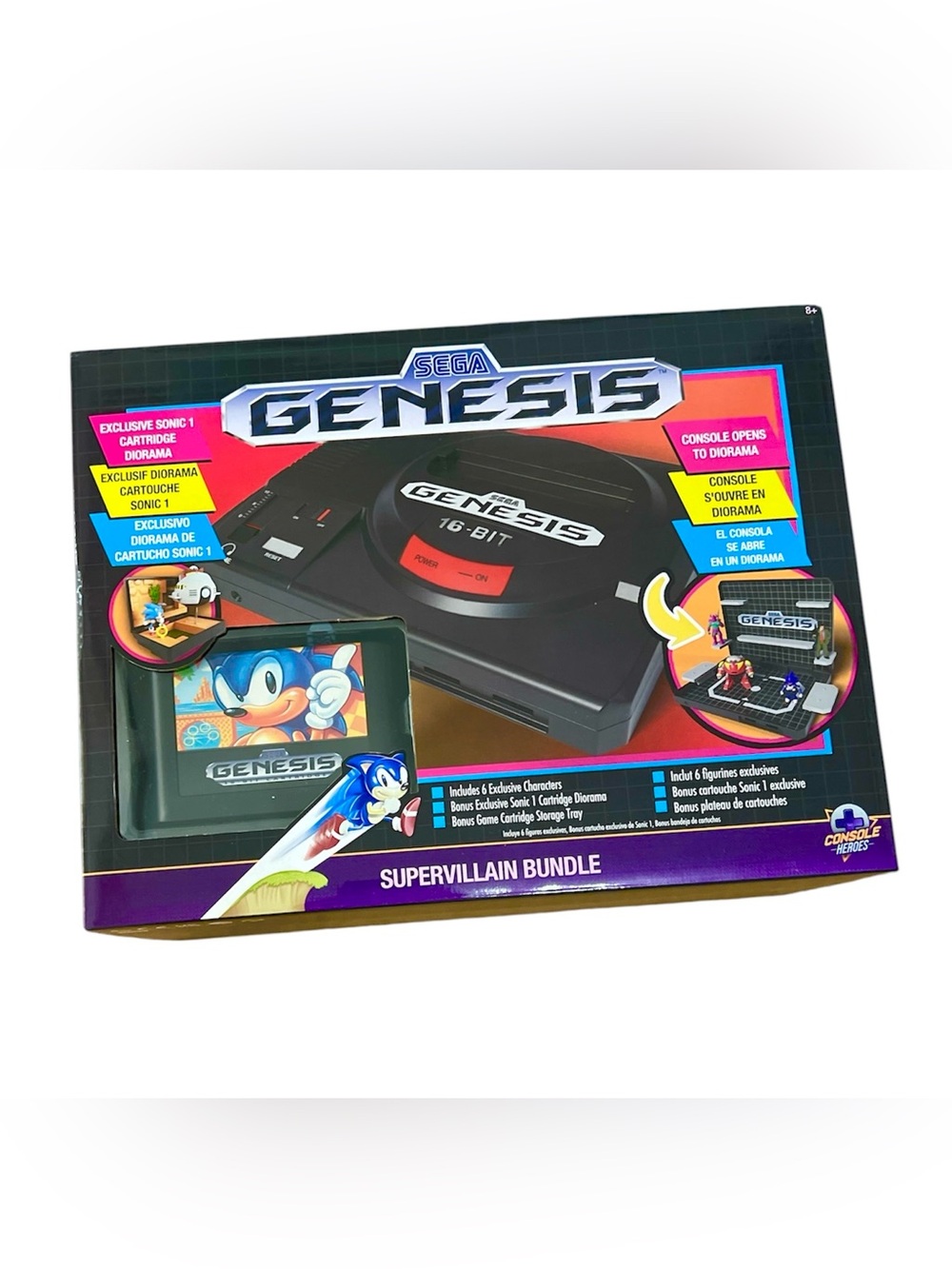 SEGA Genesis Console Heroes Sonic 1 Supervillain Boss Bundle Diorama